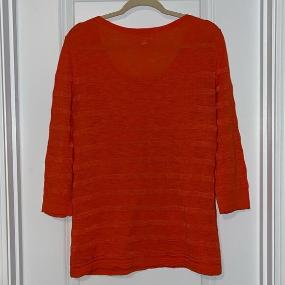 ⚡️ 3 for $20 ⚡️ Banana Republic 3/4 Sleeve Orange Sweater - Picture 5 of 7